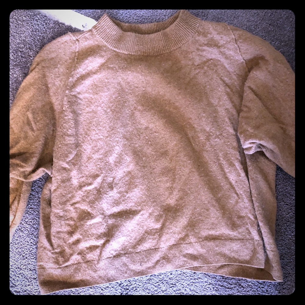 J crew cropped wool sweater